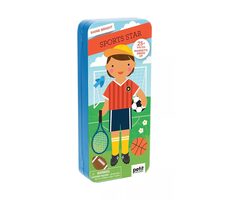 Petit Collage Magnetické puzzle Sportovec / od 3 let