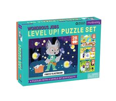 Mudpuppy puzzle: Level Up! Podivuhodná zaměstnání 4v1 / od 3 let