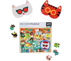 Petit Collage Puzzle knihovna 100 ks s 3D brýlemi / 100 dílků / od 4 let