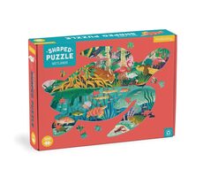 Mudpuppy Puzzle Mokřady ve tvaru želvy / 300 dílků / od 7 let 