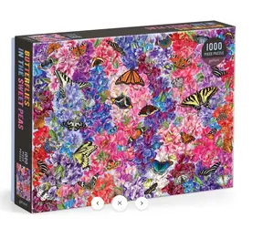 Galison Puzzle Motýli v sladkých hrášcích 1000 dílků / od 8 let