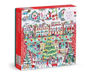 Galison Fóliové puzzle Michael Storrings Vánoční dílna hraček 500 dílků / od 3 let