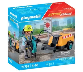Playmobil® Action Heroes 71752 Stavební dělník se sbíječkou / Počet dílků: 14 / od 4 let