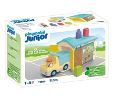 Playmobil® Junior 71686  Vyklápěcí auto s garáží / Počet dílků: 9 / od 1 roku