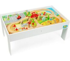 Bigjigs Rail Dřevěná vláčkodráha a stůl / od 3 let
