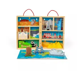 Bigjigs Toys Dřevěná cestovatelská hrací sada / od 18 měsíců
