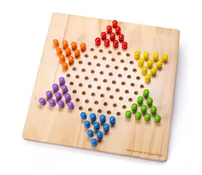 Bigjigs Toys Dřevěná halma / 2-6 hráčů / od 3 let