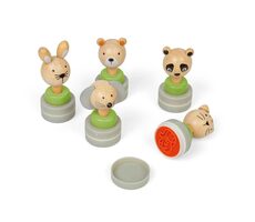 Bigjigs Toys Dřevěná inkoustová razítka Zvířátka 1 ks / od 3 let