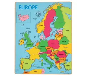 Bigjigs Toys Dřevěné puzzle mapa Evropy / 25 dílků / od 3 let