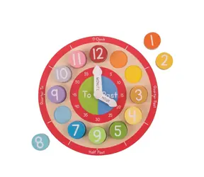 Bigjigs Toys Edukativní hodiny anglické / od 18 měsíců