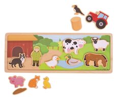 Bigjigs Toys Magnetické puzzle farma / od 18 měsíců