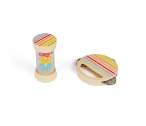 Bigjigs Toys Mini sada dešťová hůlka a tamburína / od 18 měsíců