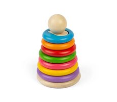 Bigjigs Toys Nasazování tvarů na tyč / od 12 měsíců