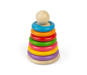 Bigjigs Toys Nasazování tvarů na tyč / od 12 měsíců