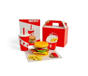 Bigjigs Toys Sada Burger a hranolky / od 18 měsíců