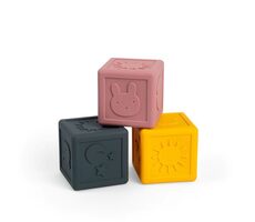 Bigjigs Toys Silikonové senzorické kostky / od 3 měsíců 