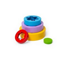 Bigjigs Toys Skládací květinová věž / od 12 měsíců 