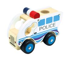 Bino Dřevěné auto policie / od 12 měsíců