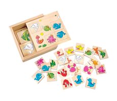 Bino Dřevěné hry pexeso vodní svět / od 0 let