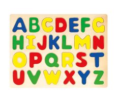Bino Dřevěné vkládací puzzle abeceda / od 3 let