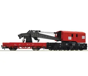 Roco 56240 Jeřábový vagón s ochranným vagónem V / Měřítko:H0 (1:87) / Délka: 275 mm / 15 let 