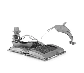 Metal Earth 3D Stařec a moře Book Sculpture / Počet dílků: 34 / od 14 let