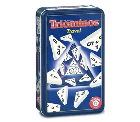 Piatnik Triominos Travel - plech / Délka hry: 20-45 minut / Počet hráčů: 2-4 / od 6 let