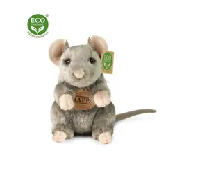 Rappa Plyšová myš sedící 16 cm / ECO-FRIENDLY / od 0 let