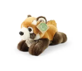 Rappa Plyšová panda červená ležící 20 cm / ECO-FRIENDLY / od 0 let