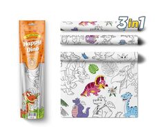 Pexi Malovací ubrusy 3 ks - Šťastní Dinosauři (Happy Dino) / od 3 let