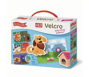 Pexi Velcro skládačky - Kdo kde bydlí? / od 12 měsíců 
