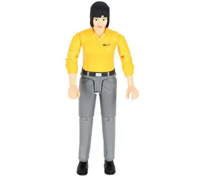 Bruder BWORLD Figurka žena žluté triko a šedé kalhoty / od 4 let 