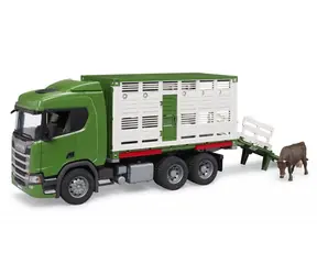 Bruder Přepravník zvířat Scania s figurkou krávy / od 4 let