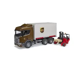 Bruder Logistický vůz Scania UPS s vysokozdvižným vozíkem / od 4 let
