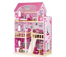 ECOTOYS Domeček pro panenky Rezidence Maryland s vybavením / od 3 let