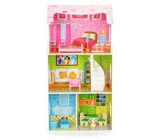ECOTOYS Domeček pro panenky s nábytkem Mátová rezidence / od 3 let