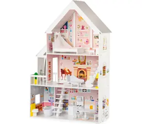 ECOTOYS Domeček pro panenky XXL Dolls Residence s vybavením / od 3 let
