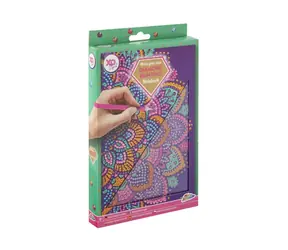 GRAFIX Diamantové malování Blok A5 Fialová mandala / od 6 let