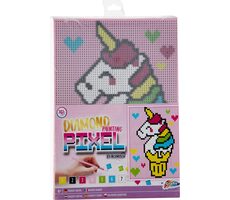 GRAFIX Diamantové malování na rámu Pixel Jednorožec 15x20cm / od 6 let