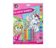 GRAFIX Malování podle čísel: Jednorožec / od 6 let