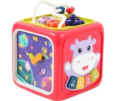 CHIPOLINO Motorická kostka 6v1 Animals červená / od 18 měsíců