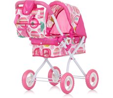 CHIPOLINO Hluboký kočárek pro panenky Emily Multicolor / od 3 let