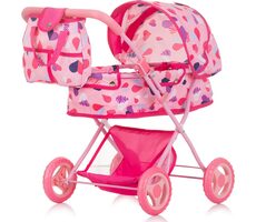 CHIPOLINO Hluboký kočárek pro panenky Dora Hearts / od 3 let
