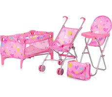 CHIPOLINO Sada pro panenky 3v1 Trixy Hearts / od 3 let
