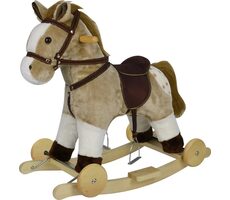 CHIPOLINO Houpací kůň na kolečkách béžová / od 18 měsíců