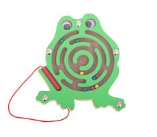 KIK Dřevěný magnetický labyrint Žába
