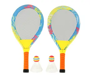 KIK Velké LED pálky na badminton + 2 košíčky
