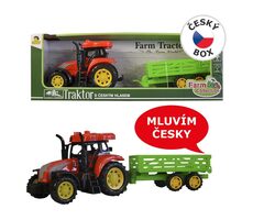 MaDe 00922 - Traktor s přívěsem česky mluvící 33 x 10 x 8,5 cm