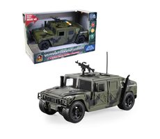 MaDe 03225 - Vojenské auto se světlem a českým hlasem 24cm