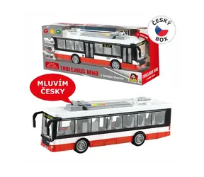 MaDe 08517 - Trolejbus s českým hlasem, 7 x 10 x 28 cm